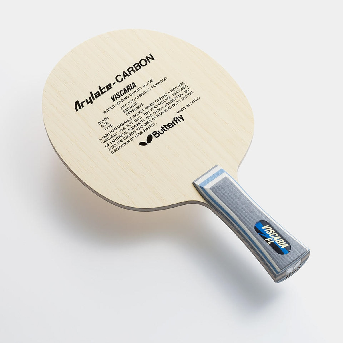 Butterfly Viscaria table-tennis blade with FL handle