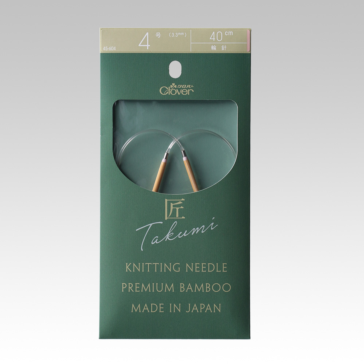 Clover Takumi-S 40cm No.4 bamboo circular knitting needle