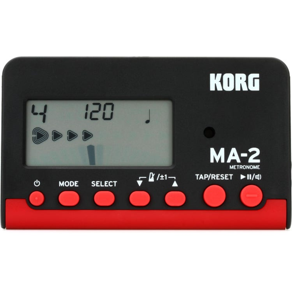 Black and red KORG MA-2 electronic metronome
