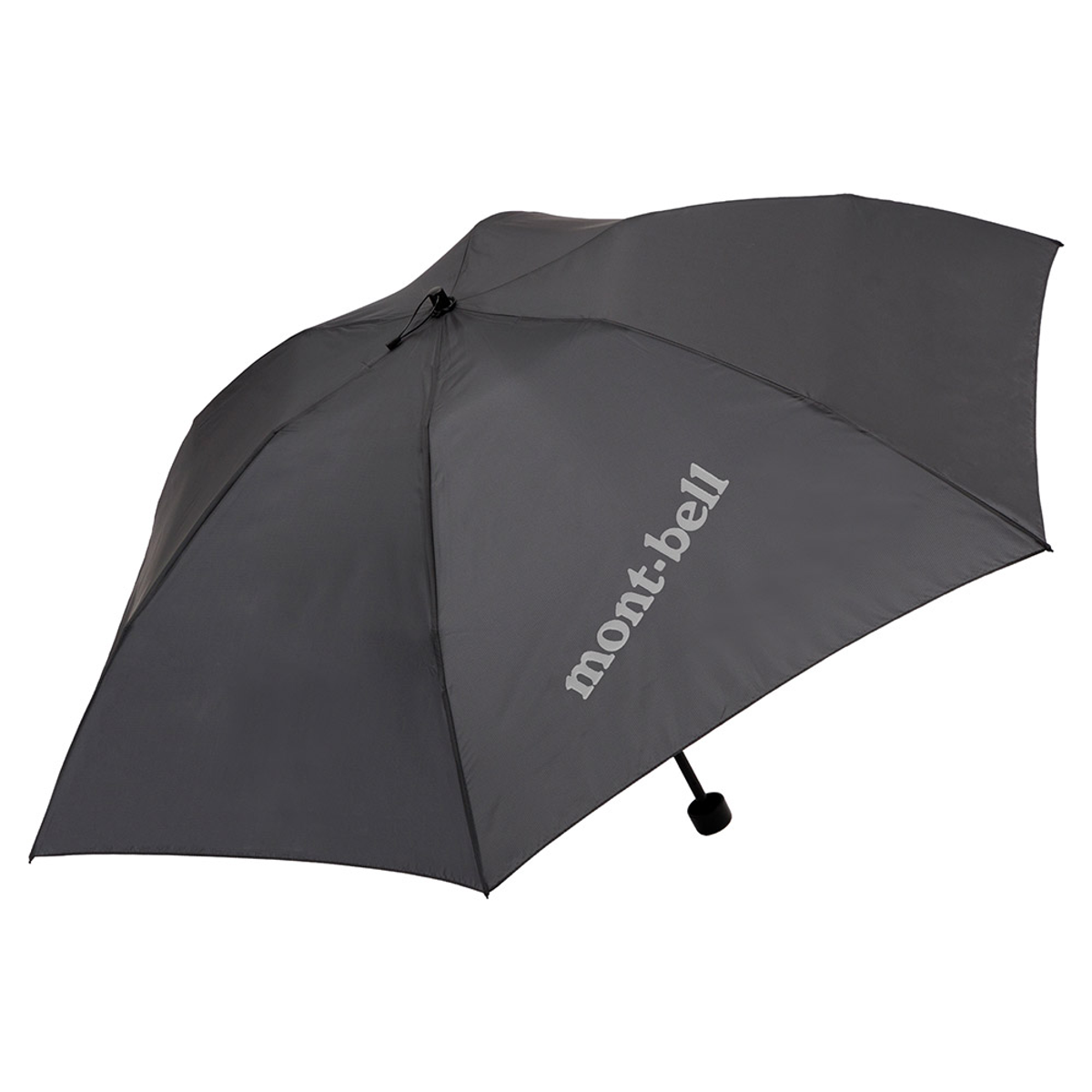 Dark Gray Montbell Travel Umbrella 55 folded in its case