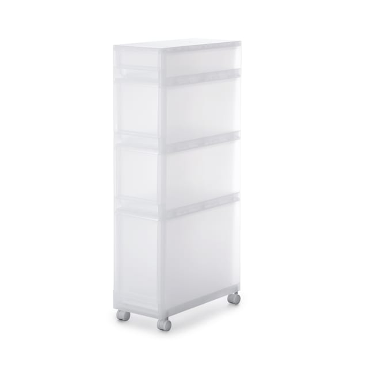 MUJI polypropylene narrow storage stocker with casters