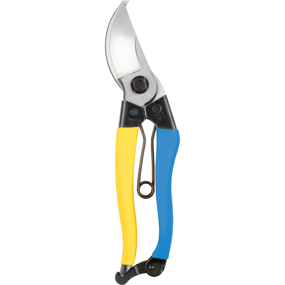 Left-handed Niwaki Mainichi Secateurs with yellow grips