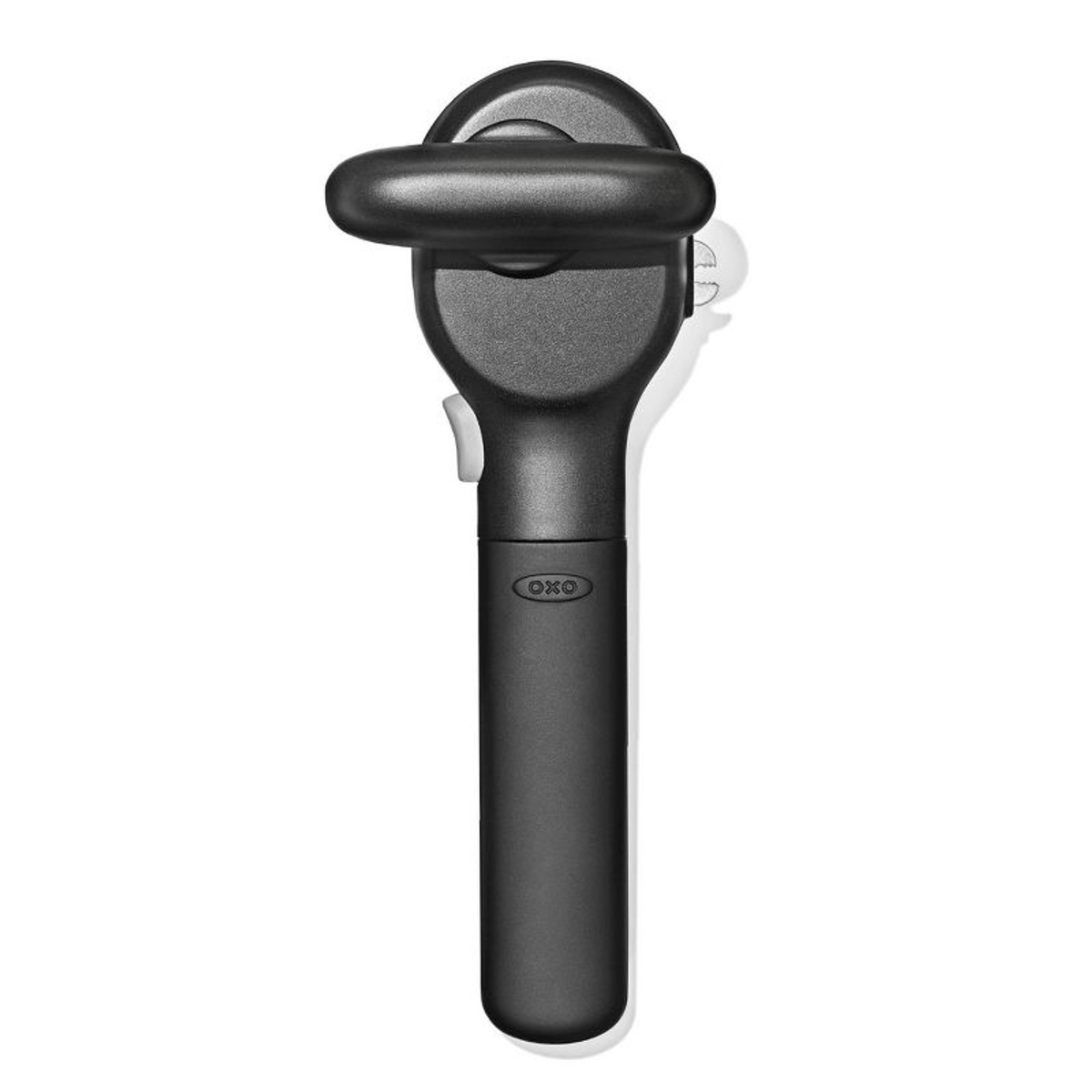 Black OXO Smooth Edge Can Opener with large side-wind knob