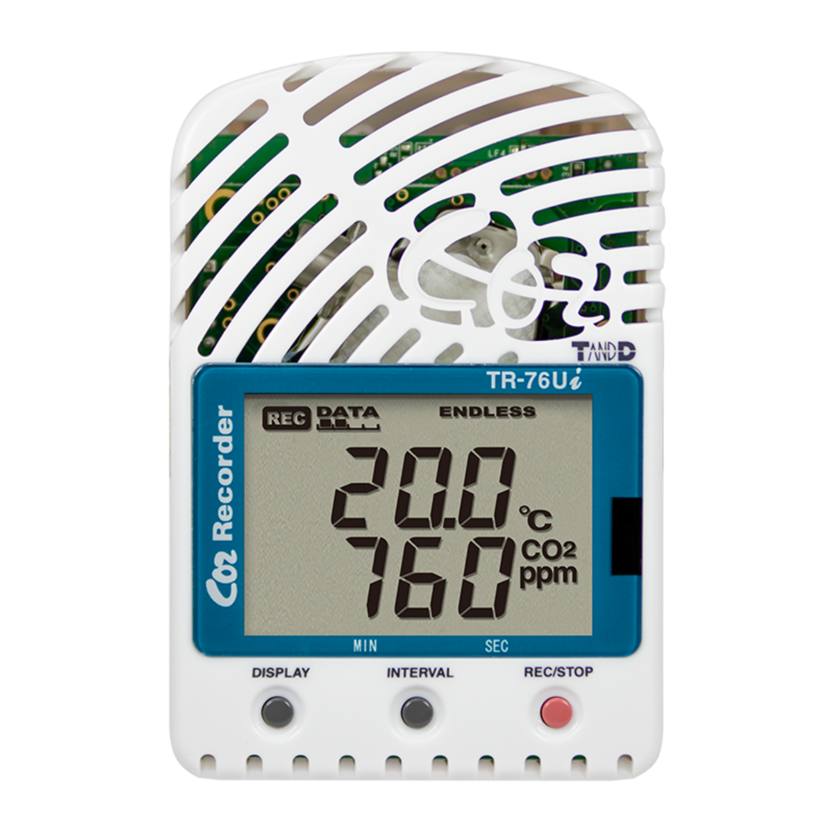 T&D TR-76Ui CO2 temperature humidity data logger