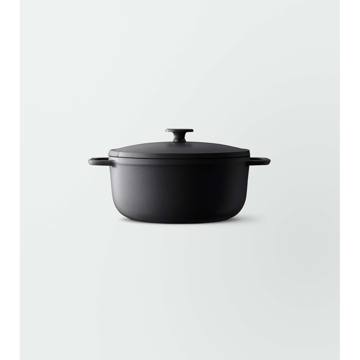 Vermicular Oven Pot 2 22cm Matte Black Basic Knob and Lid Stand